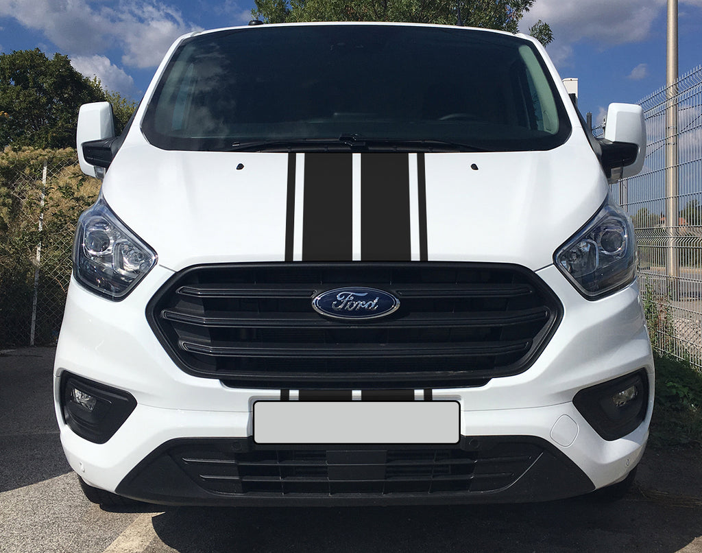 DOUBLE NET STRIPS - BOOT HOOD - FORD TRANSIT CUSTOM 2018 to 2019 - Ref: BD802-3