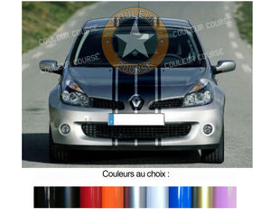 BANDES DOUBLE FILET - CAPOT TOIT COFFRE - RENAULT CLIO III 3 2005 2012 - Ref : BD802-4