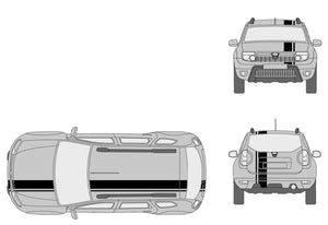 BANDES SIMPLE FILET - CAPOT TOIT COFFRE -  DACIA Duster 2010 2019 - Ref : BD803-13