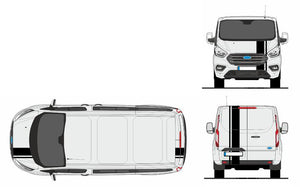 SINGLE NET STRIPS - BOOT HOOD - FORD TRANSIT CUSTOM 2018 to 2019 - Ref: BD803-3