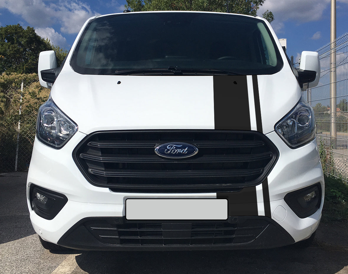 BANDES SIMPLE FILET - CAPOT COFFRE - FORD TRANSIT CUSTOM 2018 à 2019 - Ref : BD803-3