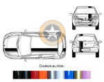 BANDES SIMPLE FILET - CAPOT TOIT COFFRE - RENAULT CLIO III 3 2005 2012 - Ref : BD803-4