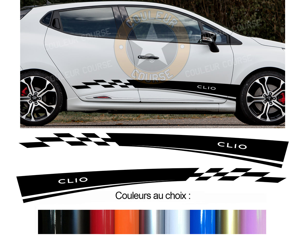 2 X BANDES BAS DE CAISSE RENAULT CLIO 4 Ref : BD805-3